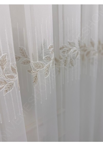 Nivemeshome 2572 V- 117 Hera Gold 1/3 Pileli Bambu Tül Perde modelleri