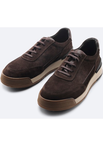 Erkek Kahverengi Süet Karışımlı Esnek Taban Hafif Casual Ayakkabı A42Y8009