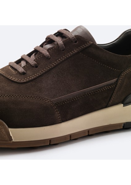 Erkek Kahverengi Süet Karışımlı Esnek Taban Hafif Casual Ayakkabı A42Y8009