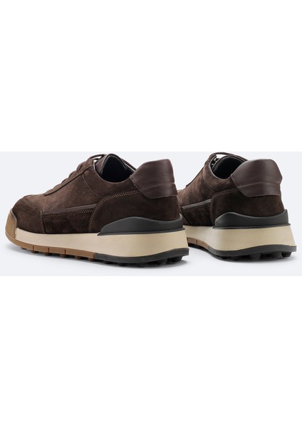 Erkek Kahverengi Süet Karışımlı Esnek Taban Hafif Casual Ayakkabı A42Y8009