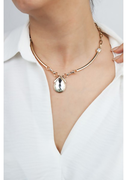 Damla Kristal Bronz Kolye fiyatları