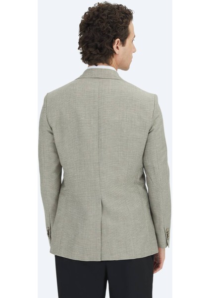 Haki Düz Modern Fit Yün Karışımlı Ceket indirimleri