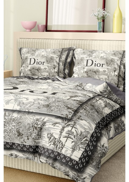 Nevresim Takımı Çift Kişilik Pamuklu Saten Kumaş 6 Parça 3D Dijital Baskı Duvet Cover Set Model No: fiyatları