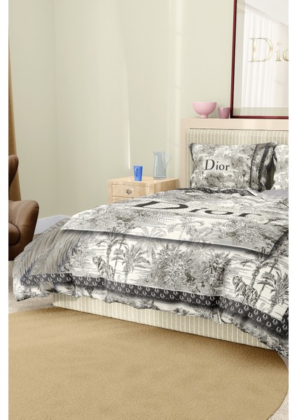 Nevresim Takımı Çift Kişilik Pamuklu Saten Kumaş 6 Parça 3D Dijital Baskı Duvet Cover Set Model No: modelleri