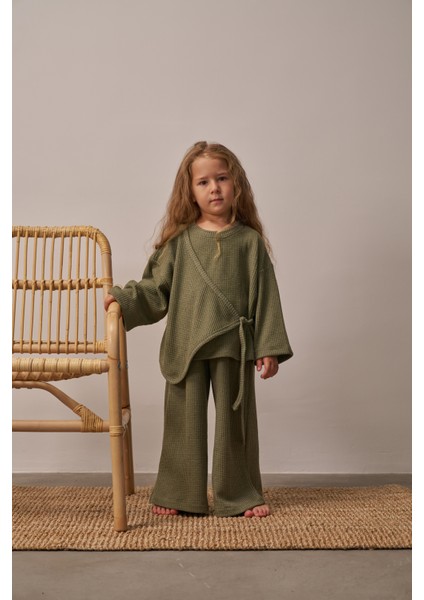 Haki Waffle Bağlamalı Takım