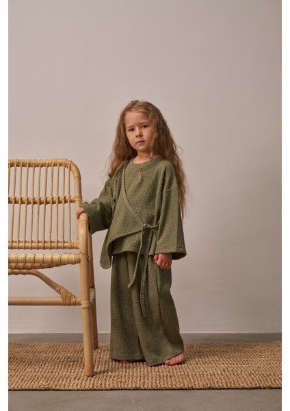 Haki Waffle Bağlamalı Takım fırsatları