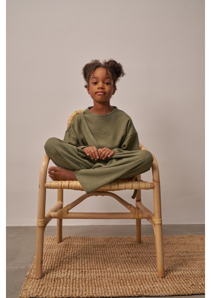 Haki Waffle Bağlamalı Takım