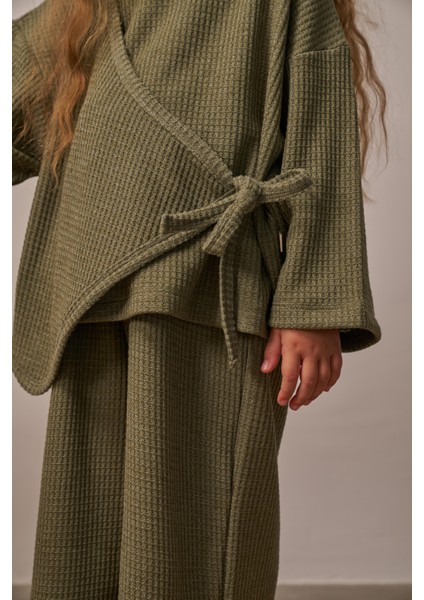 Haki Waffle Bağlamalı Takım