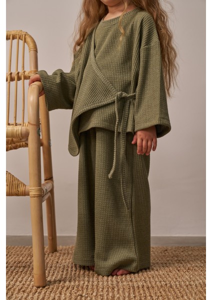 Haki Waffle Bağlamalı Takım