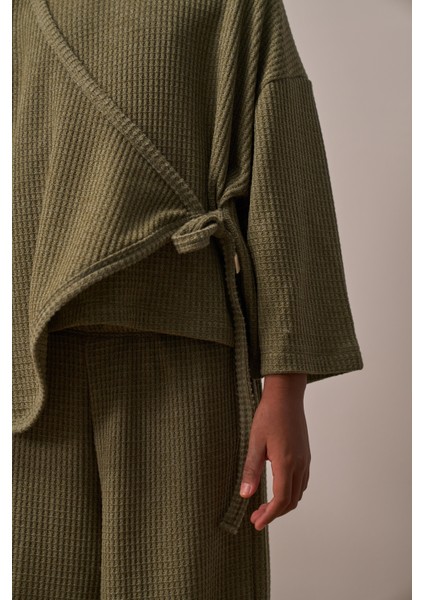 Haki Waffle Bağlamalı Takım