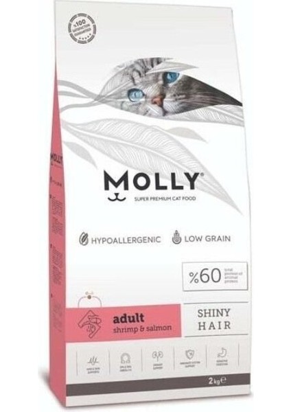 15 kg Hypoallergenic Düşük Tahıllı Karidesli Somonlu Yetişkin Kedi Maması