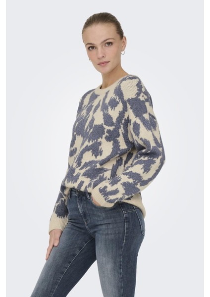 Gigi Ls Glitter O-Neck Kadın Triko Kazak – Işıltılı Bisiklet Yaka indirimleri