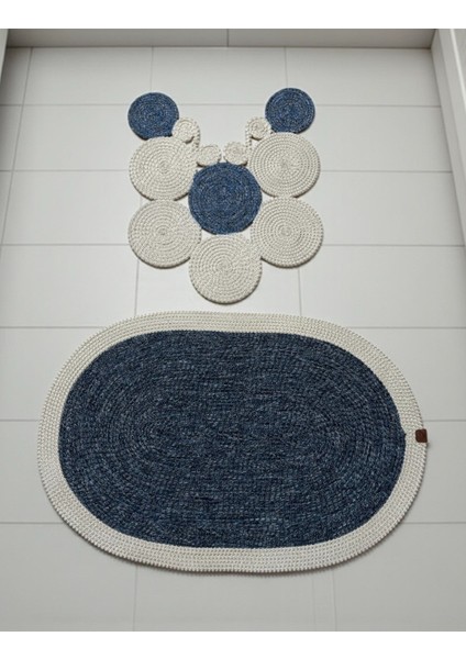 2'li Modern Hasır Görünümlü Banyo Paspası - Modern Dokunuş fiyatları