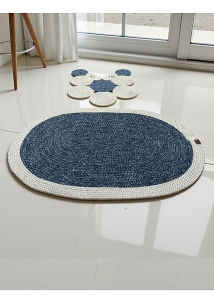 2'li Modern Hasır Görünümlü Banyo Paspası - Modern Dokunuş modelleri