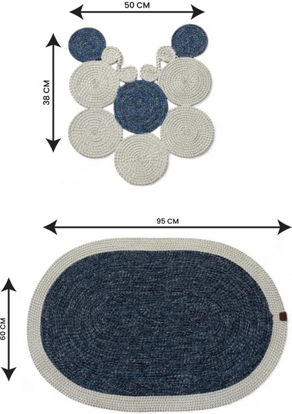 2'li Modern Hasır Görünümlü Banyo Paspası - Modern Dokunuş indirimleri