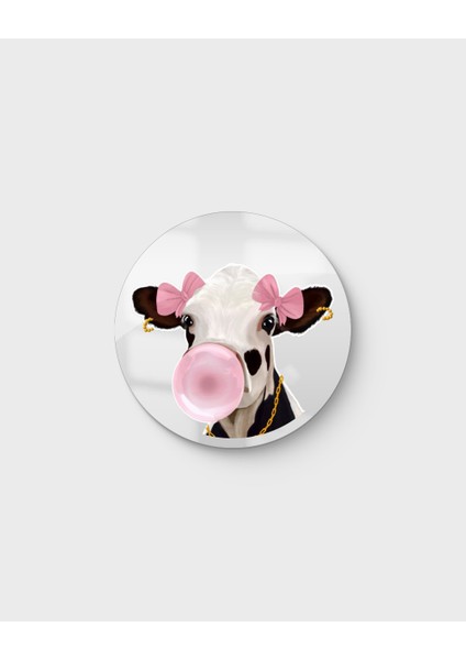 Mood Ayna Gummy Cow - Tasarım Ayna, Pinterest Dekoru, Dekoratif Baskılı Ayna, Yazılı Ayna