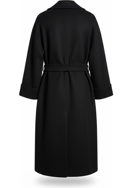 Kadın Uzun Kemerli Kaban Şık Günlük Modern Kışlık Model fiyatları