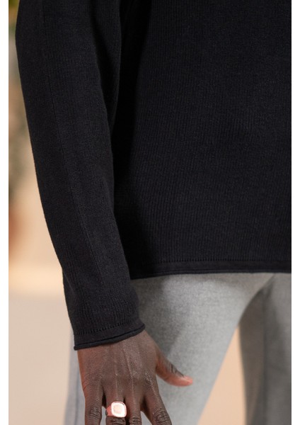 Regular Fit Likralı Kendinden Çizgili Mevsimlik Spor Kazak indirimleri