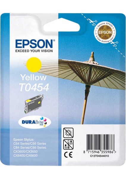 T0454-C13T04544020 Sarı Orijinal Kartuş-C Grade