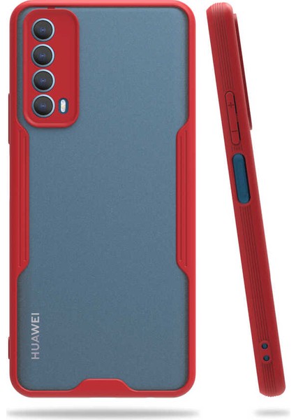 Spia Huawei P Smart 2021 Kılıf Spıa Parfe Kapak-Kırmızı