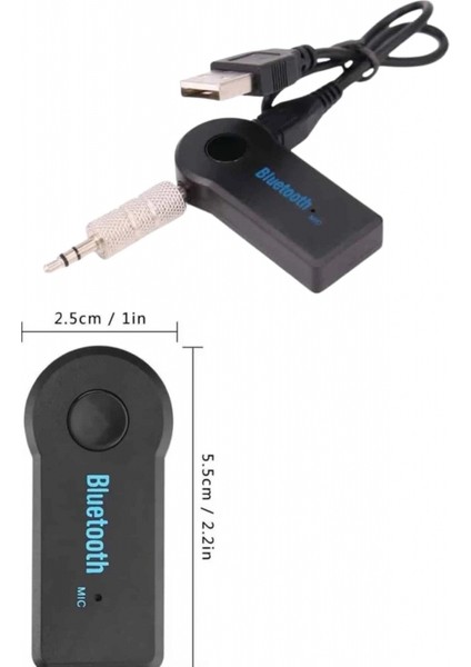 Bluetooth Araç Kiti Aux Çıkışlı Telefon Müzik Alıcı Tüm Cihazlara Uyumlu fırsatları