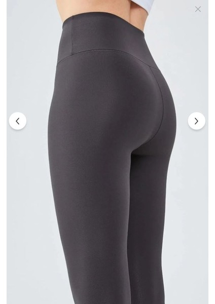 Kadın Tayt Toparlayıcı Etkili Siyah Yüksek Bel Günlük ve Spor Parlak Tayt Pantolon