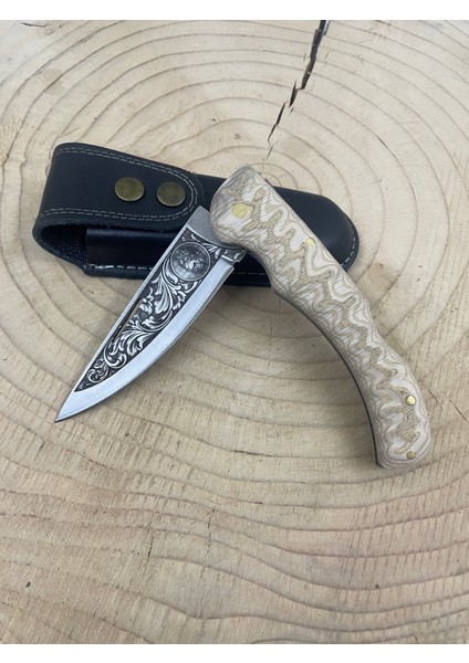 Kompakt Kabze Gravürlü Sırttan Kilitli Çakı Kamp ve Doğa Bıçağı Outdoor fırsatları