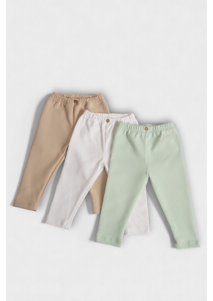 3'lü Pamuk Bebek Tayt