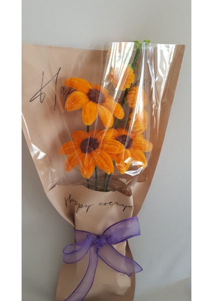 Ayçiçeği Çiçek Buketi – El Yapımı Hediyelik Aranjman fiyatları