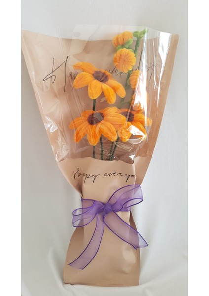 Ayçiçeği Çiçek Buketi – El Yapımı Hediyelik Aranjman fırsatları