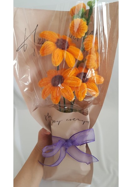 Ayçiçeği Çiçek Buketi – El Yapımı Hediyelik Aranjman indirimleri