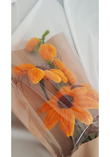 Ayçiçeği Çiçek Buketi – El Yapımı Hediyelik Aranjman