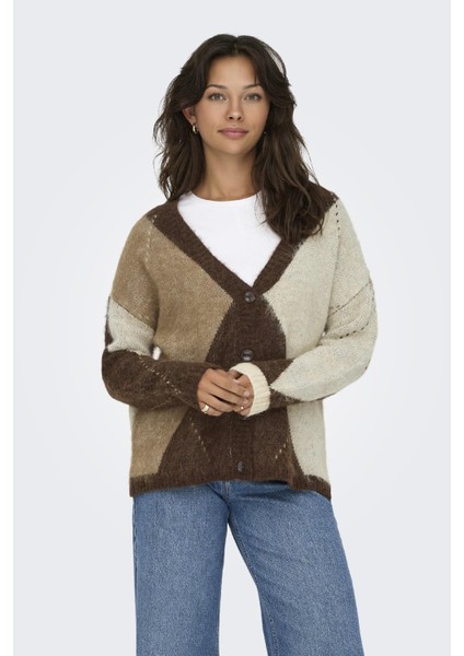 Onlnoeme Jq Ls Lıfe Cardı V-Neck Knt