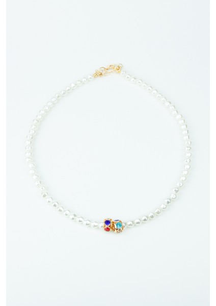 Renkli Taşlı Inci Kolye modelleri