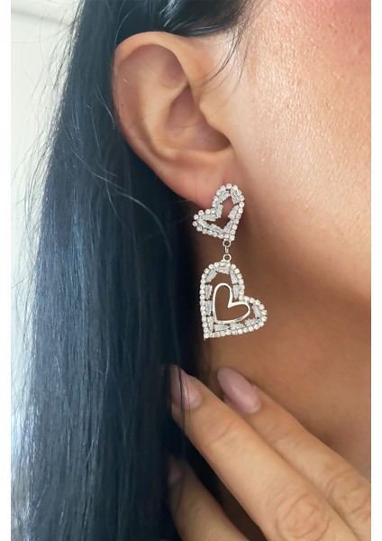 Iki Kalpli Zirkon Taşlı Küpe fiyatları