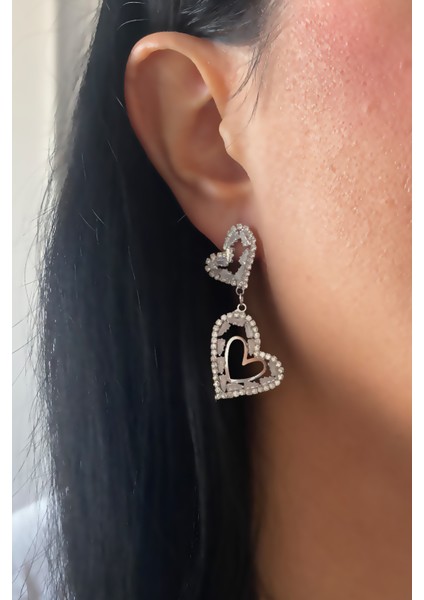 Iki Kalpli Zirkon Taşlı Küpe modelleri