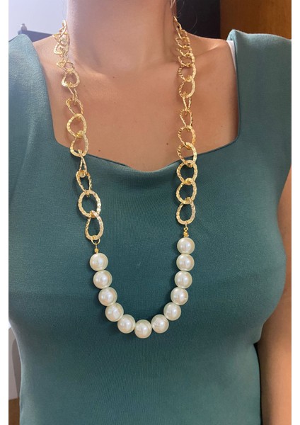 Inci Detay Uzun Kadın Kolye