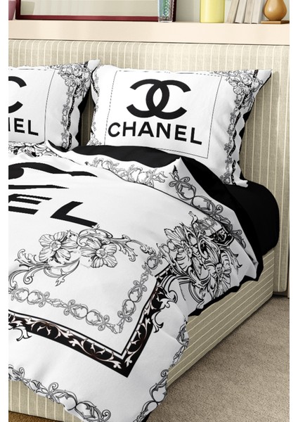 Nevresim Takımı Çift Kişilik Pamuklu Saten Kumaş 6 Parça 3D Dijital Baskı Duvet Cover Set Model No: fırsatları