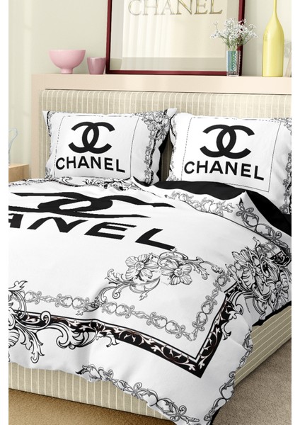 Nevresim Takımı Çift Kişilik Pamuklu Saten Kumaş 6 Parça 3D Dijital Baskı Duvet Cover Set Model No: indirimleri