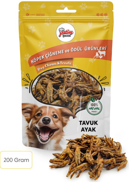 Tavuk Ayak 200 Gram Doğal Köpek Ödül Maması