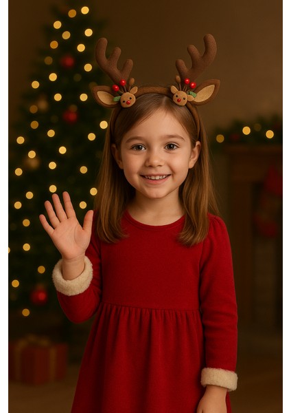 Yılbaşı Süsü Yılbaşı Desenli Kız Çocuk Taç Kız Çocuk Oyuncağı Noel Süsü