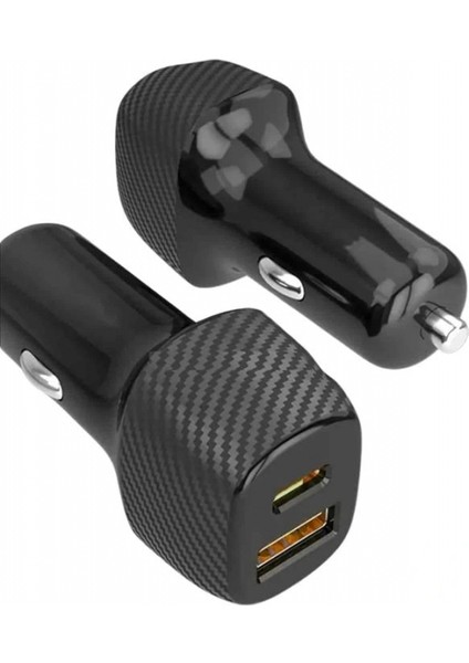 Araç Içi Şarj Cihazı 38W Güç Kapasiteli Type-C Girişli Araba Çakmaklık modelleri