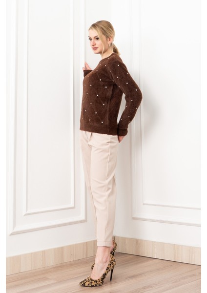 Elara Taşlı Baklava Desen Triko Kazak 24215 fırsatları