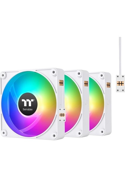 <![cdata[thermaltake CT120 Ex Beyaz Reverse CL-F194-PL12SW-A Argb Manyetik Modüler Fan Kiti 3-Lü Paket]]>