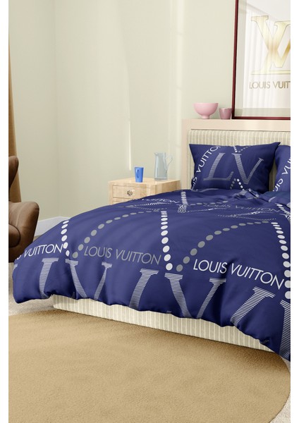 Nevresim Takımı Çift Kişilik Pamuklu Saten Kumaş 6 Parça 3D Dijital Baskı Duvet Cover Set Model No: