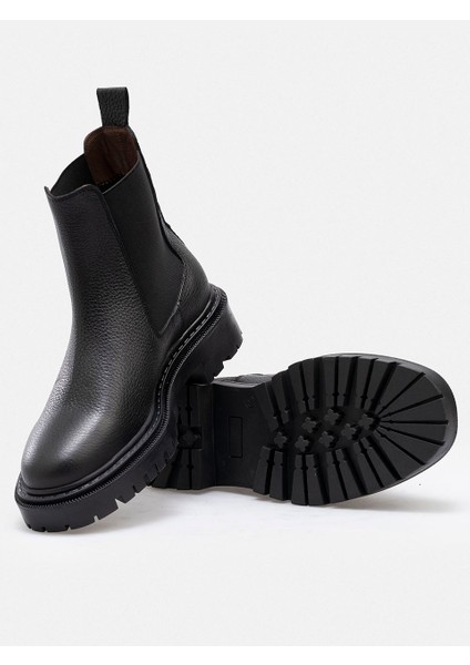 Siyah Hakiki Deri Lastikli Chelsea Kadın Bot fiyatları