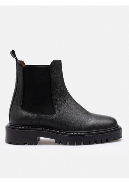 Siyah Hakiki Deri Lastikli Chelsea Kadın Bot modelleri
