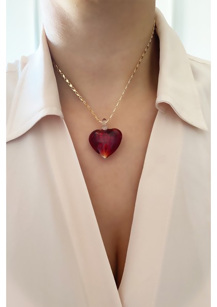 Kalp Uçlu Gold Zincir Kolye fiyatları