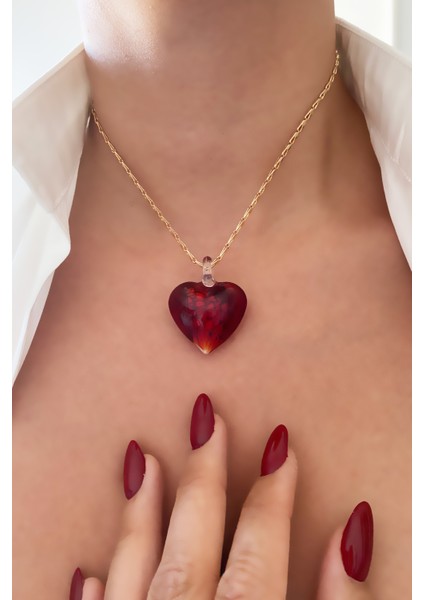 Kalp Uçlu Gold Zincir Kolye fırsatları