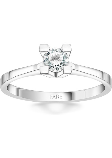 H Renk 0,30 Karat Hrd Sertifikalı Tektaş Pırlanta Yüzük